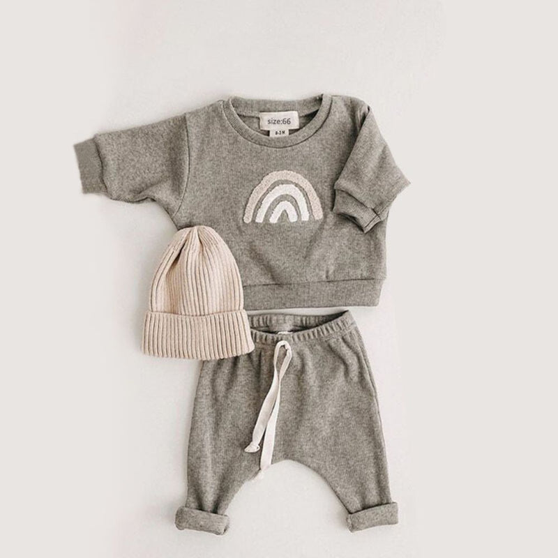 Organic Cotton Baby Clothes Set – 2-Piece Sweatshirt & Pants