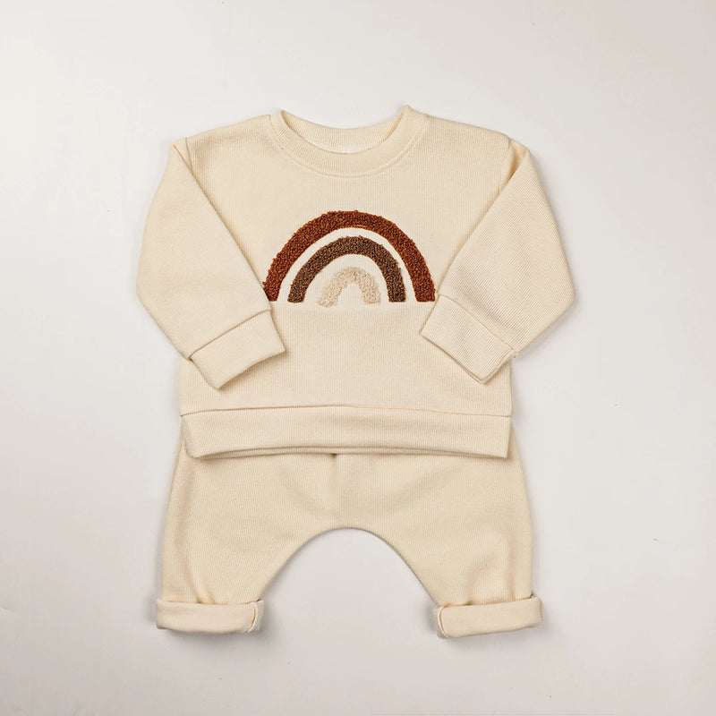 Organic Cotton Baby Clothes Set – 2-Piece Sweatshirt & Pants