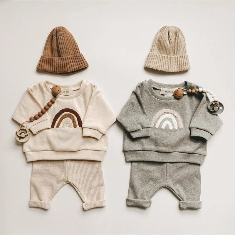 Organic Cotton Baby Clothes Set – 2-Piece Sweatshirt & Pants