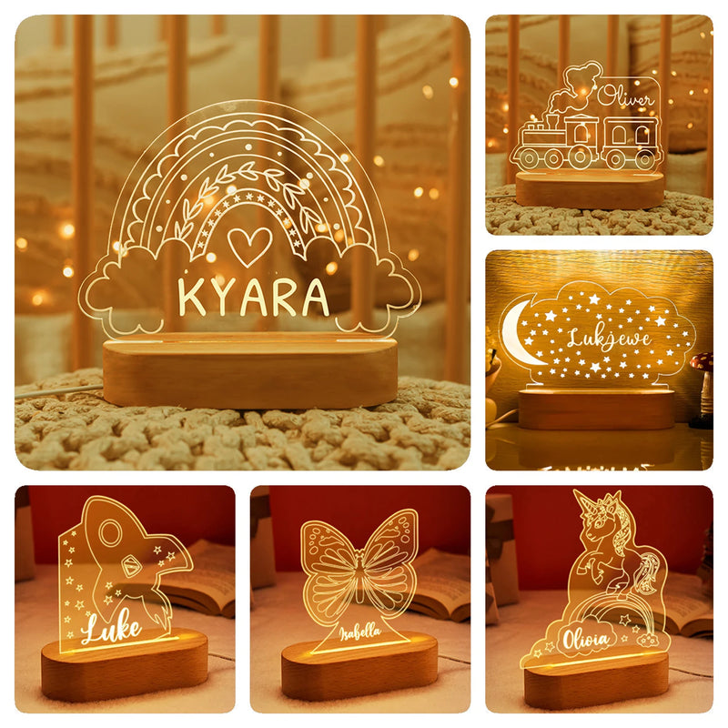 Baby Night Light - Personalized Nursery LED Light