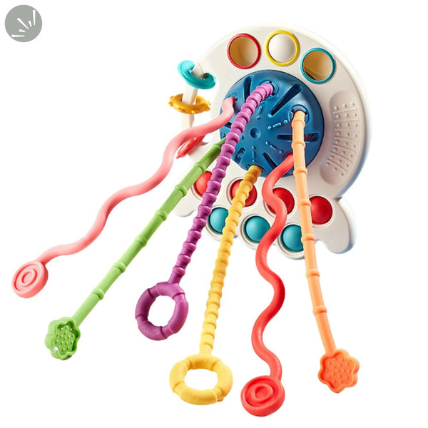 Montessori Teething Toy - Pull String Sensory Toy