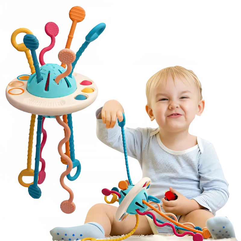 Montessori Teething Toy - Pull String Sensory Toy